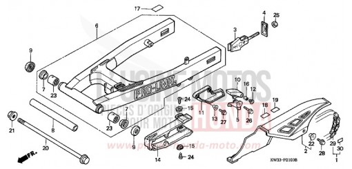 BRAS OSCILLANT/CARTER DE CHAINE NX2502P de 1993